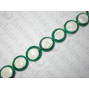 Resin inverted cats eye shell -green