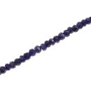 Stone Sodalite faceted saucer   / 6mm.