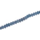 Stone Aquamarine faceted saucer   / 5mm.