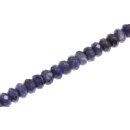 Steinperlen Sodalite faceted saucer   / 8mm.