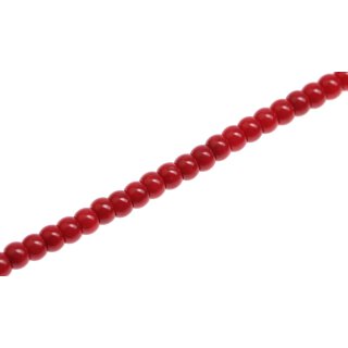 Steinperlen Dyed bamboo coral red wheel   / 5mm.