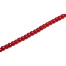 Steinperlen Dyed bamboo coral red wheel   / 5mm.