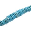 Steinperlen SYN. Turquoise blue graduated puccalit  / 15mm.