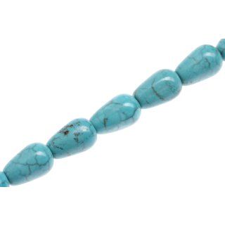 Stone SYN. Turquoise blue teardrop   / 20mm.