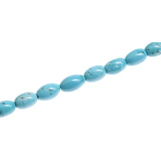 Stone SYN. Turquoise blue oval    / 10mm.