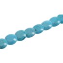 Steinperlen SYN. Turquoise blue flat round   / 20mm.