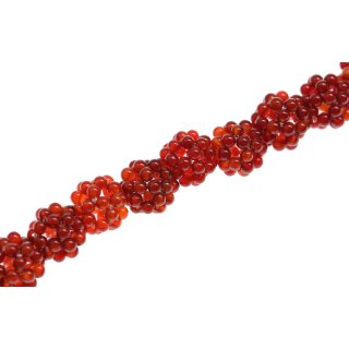 Stone red line agate round beads  flower / 12mm.