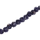 Steinperlen sodalite round beads  flower / 12mm.