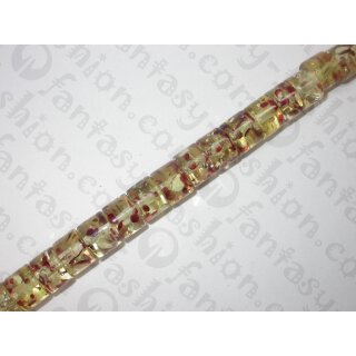 Resin tube with dried leaves