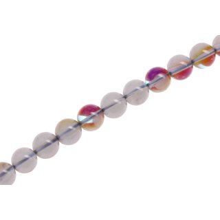 Stone SYN Smoky QZ round beads / 10mm.