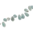 Stone Amazonite top hole teardrop   / 15mm.