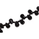 Stone Black agate top hole teardrop   / 15mm.