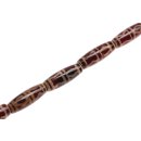 Steinperlen Tibetan agate cone / 30x10mm.