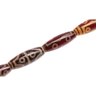 Steinperlen Tibetan agate cone / 40x15mm.