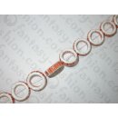 Resin with shark bone ring ca. 25mm - orange