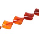 Stone Red line agate twisted diamond / 50x50 mm.