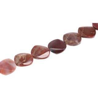 Stone Rhodonite pink flat irregular / 30mm.