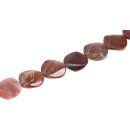 Stone Rhodonite pink flat irregular / 30mm.