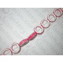 Resin with shark bone ring ca. 25mm - pink