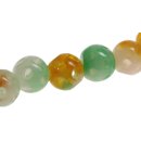 Stone Jade green-yellow round beads / 12mm.