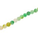 Stone Jade green-yellow round beads / 13mm.