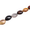 Stone Agate mix   oval   / 25mm.