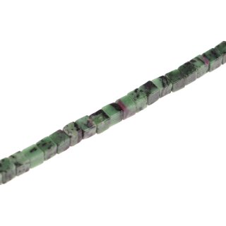 Steinperlen Indian aventurine dice / 8x8mm.