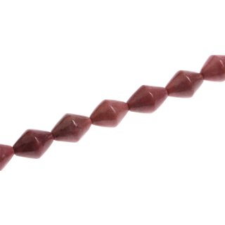 Stone Rhodonite pink double cone / 20mm.