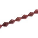 Stone Rhodonite pink double cone / 20mm.