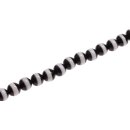 Stone Agate black & white  round beads / 12mm.