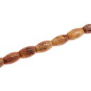 Stone Jade carved brown oval rounded / 20mm.