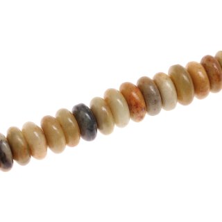 Steinperlen Jade  saucer   / 18mm.