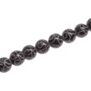 Steinperlen Carved Jade  round beads / 14mm.