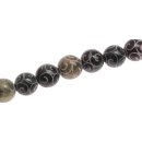 Steinperlen Carved Jade  round beads / 15mm.