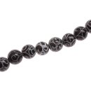 Steinperlen Carved Jade  round beads / 15mm.