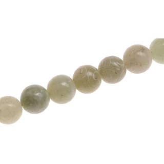 Stone Carved Jade  round beads / 15mm.