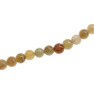 Steinperlen Carved Jade  round beads / 10mm.