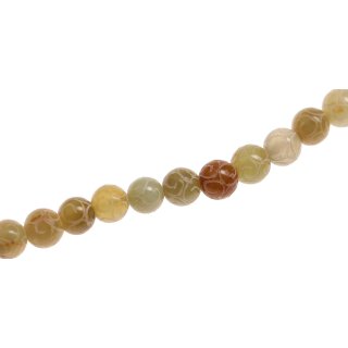 Stone Carved Jade  round beads / 10mm.