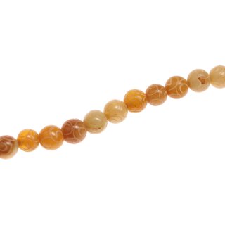 Stone Carved Jade  round beads / 8mm.