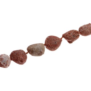 Steinperlen Agate matt round irregular / 35mm.