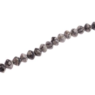 Steinperlen White Serpentine saucer   / 8mm.