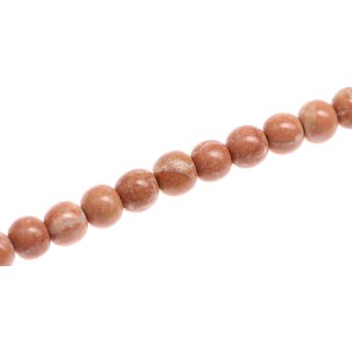 Stone Dark Salmon round beads / 10mm.