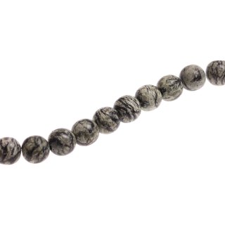 Stone  Green Serpentine round beads / 15mm.