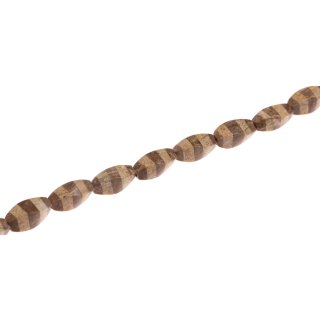 Steinperlen Brownwood-brownleaf Comb.   twisted  / 20x10mm.