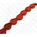 Resin Flat Teardrop Orange 30x25mm