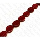 Harz Beads Flat Teardrop Red 30x25mm