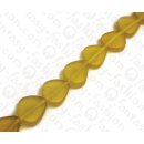 Resin Flat Teardrop Yellow 32x26mm