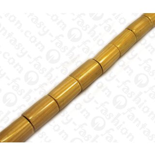 Resin Tube with Bagakay Stick Inlay Yellow 30x20mm