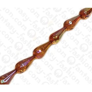 Resin Teardrop Faceted 25mm