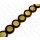 Harz Beads Flat Round Brown with Yellow Capiz Inlay 26mm